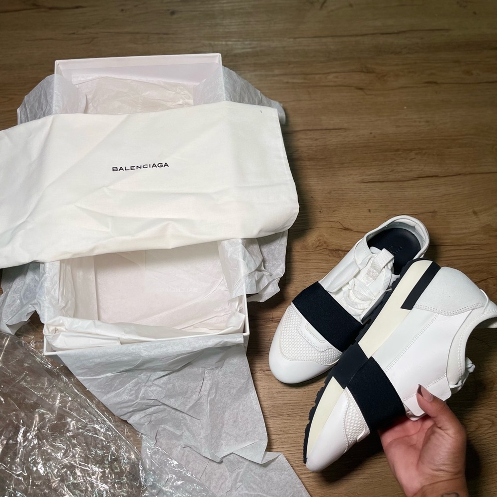Balenciaga White and Black Sneakers